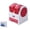 Red, variant on Oscillating Vintage Fan, TEC Ice Ceramic Cooling with LED Light Rechargeable Mini Fan for Outdoor, Camping, Summer