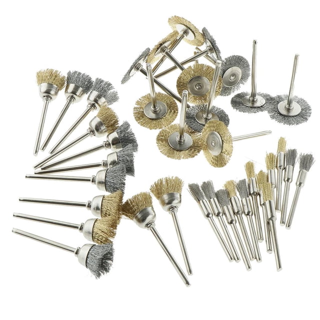 completo de ruedas de pulido de cepillo de alambre de material acero de 36 piezas para herramientas rotativas Zulema Cepillo de alambre giratorio
