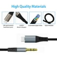 thumbnail image 5 of Strhowill USB C to 3.5mm Aux Audio Cable 6.5ft/2m,Type-C to Headphone Jack Adapter for Car Stereo,Phones, 5 of 6