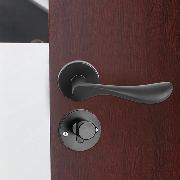 Juego de cerradura de puerta de Aluminio ANGGREK negro con manija de palanca resistencia al desgaste