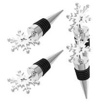 Masteelf 4 Pcs Christmas Wine Stopper Snow Cork Bottle Stoppers