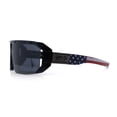 thumbnail image 6 of Locs USA Flag Oversized Wrap Around Gangster Plastic Biker Sunglasses [Color Flag - Black], 6 of 7