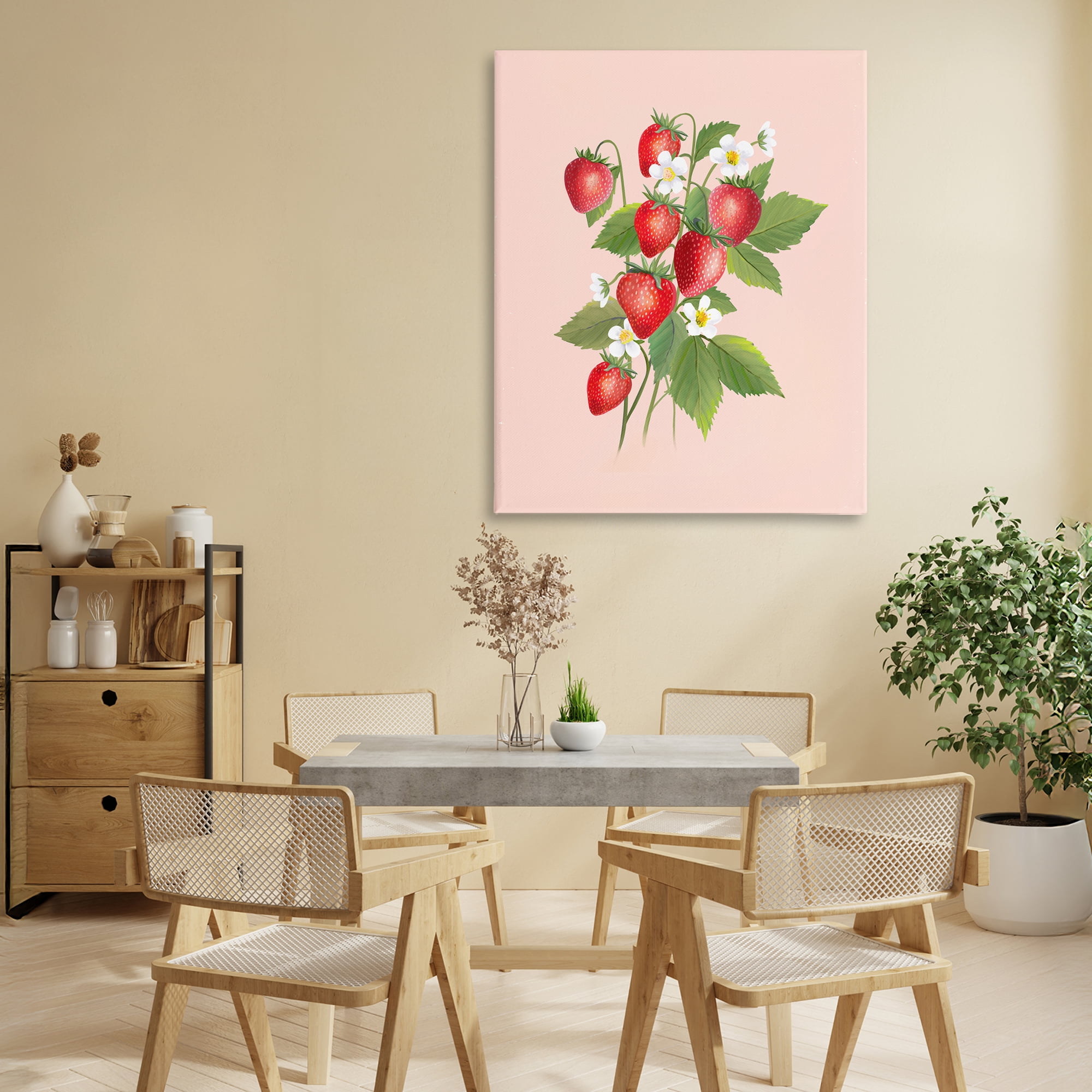 Stupell Industries Cottage Garden Strawberries Canvas Wall Art, design by Diane Neukirch