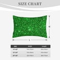 thumbnail image 6 of Daiia Green Glitter Bedding Waterproof Pillow Protector Zippered Queen – Bed Bug Proof Pillow Encasement-, 6 of 9