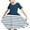 Navy, variant on Toddler Girls Summer A-Line Dress Cute Striped Swing Dress Toddler Kids Short Sleeve Stretchy Dress Toddler Girls Clothes