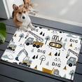 thumbnail image 3 of Cartoon Tractor Entryway Rug 2'x3'&nbsp; Non Slip Front Door Mats, Cute Grey Digger Shovel Truck Entrance Rugs Indoor Outdoor Carpet, Washable Floor Mats Small Area Rug for Bedroom Kitchen, 3 of 8