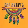 thumbnail image 2 of Colorful Neon Be Brave Dreamcatcher | Dean Russo Art Pop Culture Womens T-Shirt, Gold, 3X-Large, 2 of 6