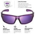 thumbnail image 2 of Xagger Wrap Around Polarized Sports Sunglasses for Men Women TR90 Frame Driving Running Fishing Sun Glasses, 2 of 7