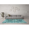 thumbnail image 3 of Ahgly Company Indoor Square Animal Light Blue Traditional Area Rugs, 8' Square, 3 of 4