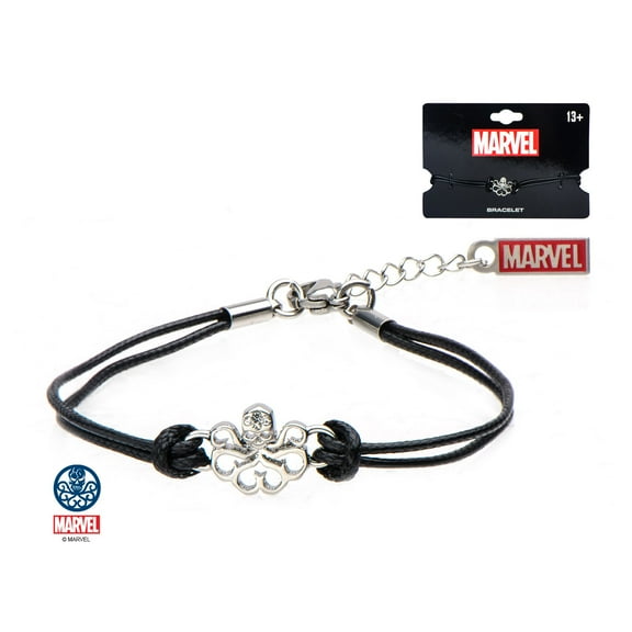 Marvel Hydra Logo Leather Cord Bracelet w/Gift Box by Superheroes Brand