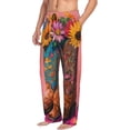 thumbnail image 5 of Cauagu Cowboy Boots With Flowers Mens Pajama Pants Sleep & Lounge Pants,PJ Bottoms with Pockets-Large, 5 of 7