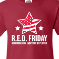 thumbnail image 4 of Inktastic Red Friday Remembering Everyone Deployed with Red American Flag Youth T-Shirt, 4 of 5