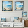 thumbnail image 4 of Designart "Beach View from Coastal Window III" Nautical Wall Art - Coastal Blue Coastal Entryway Wall Art, 4 of 6