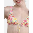 thumbnail image 4 of No Boundaries Women's Multi Floral Bralette Swim Top, Sizes XXS - XXL, 4 of 5