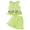 Green, variant on VUHXZWAF Girls Summer Outfits Sleeveless Floral Ruffle Hem Tops and Shorts Kids Short Sets Size 5-6 Years