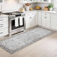 thumbnail image 2 of Washable Runner Rug 2x6 ft Non-Slip Soft Low-Profile Microfiber Farmhouse Distressed Floral Rug for Kitchen, Entryway, Hallway, Laundry, Bedroom, 2 of 6
