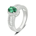 thumbnail image 3 of Arista 3.00 Carat T.W. Created Emerald and Cubic Zirconia White Gemstone Engagement Ring in Sterling Silver, 3 of 3