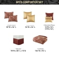 thumbnail image 4 of Regency Heights 8 Pieces Jacquard Comforter Set with Bedskirt and Decor Pillows, King, Red, 4 of 7
