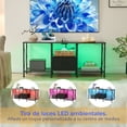 thumbnail image 2 of Muebles de tv industriales en color negro Con enchufe, USB,LED, cajón 1.2m, 2 of 10