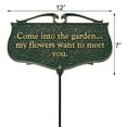 thumbnail image 2 of Whitehall Products 10043 Come into The Garden My Flowers Want to Meet You - Garden Sign, 2 of 2