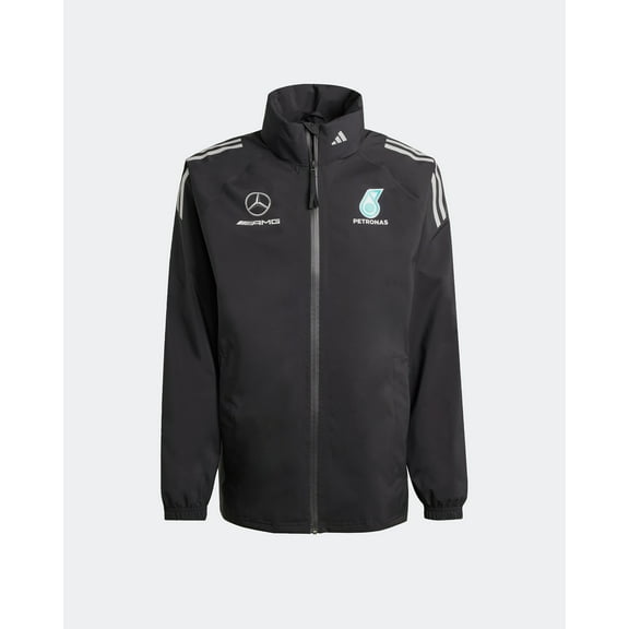 Mercedes AMG Petronas F1 Team x Adidas Mens 2025 Mechanics Rain Jacket Black (S)