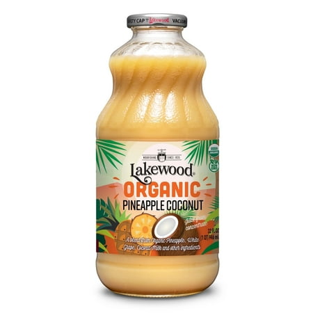Lakewood Organic Cocktail Juice Nectar Pineapple Coconut Blend 32 fl oz Pack of 2