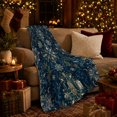 thumbnail image 3 of Ornate Winter Medallions in Victorian Holiday Style for Holiday Lovers, Pine Moon Snowflake Scene, Warm Flannel Blanket for Bedroom and Prayer Room, Christmas Gift, Winter Home Decor, 3 of 9