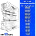 thumbnail image 3 of US-Based Supplier – 00778368 Upper Crockery Dishrack Assembly works with  Dishwashers Replaces 00680382, 00680383, 00680402, 00680403, 00685703, 00685704, and more, 3 of 7