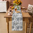 thumbnail image 2 of Spring Botanical Table Runner - 90 Inch Long Country Floral Leaves Gray Brown Cotton and Linen Blended Dress Scarves Farmhouse Table Runner for Kitchen Dining, Coffee Table, 13" x 90", 2 of 8