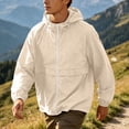 thumbnail image 2 of Danhjin Men's Sun Protection Jackets Hooded Long Sleeve Outerwear Fishing Hiking Lightweight Full Zipper Jackets, 2 of 10