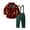 AD280 Red, variant on Ulitacool Christmas Boy Outfits Long Sleeve Xmas Cartoon Animal Prints T Shirt Tops Suspender Pants Child Kids Gentleman Outfits Fall Winter Trend Wear Green 18-24 Months