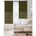 thumbnail image 2 of Olive Green Striped Blackout Curtains for Bedroom/Living Room, Thermal Insulated Kitchen Curtains, Vintage Stripes Ombre Grommet Darkening Window Treatment Drapes 52"x72"x2, 2 of 8
