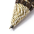 thumbnail image 3 of Wrought Iron Hanging Basket Rattan Wicker Cone Shape Flower Plant Pot, 3 of 5
