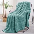 thumbnail image 3 of Large Flannel Fleece  Blanket Celadon - King, 3 of 5