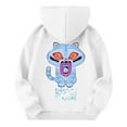 thumbnail image 3 of Moonsky Sudadera con capucha y cordón HUNTRX, estampado de grupo de chicas coreanas, jersey corto, suave y cómodo, top de manga larga para primavera y otoño. Blanco 130, 3 of 4