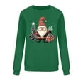 thumbnail image 4 of Christmas Sweatshirts for Women Embroidered Christmas Shirt Xmas Tree Gift Casual Long Sleeve Pullover Tops Green XL, 4 of 6
