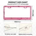 thumbnail image 3 of 2-Pack Aluminum License Plate Frame with 2 Holes for GM License Plate Cover with Free Screws Flock Of Cartoon Flamingos, 3 of 8