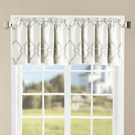 Home Soft Things Printed Microfiber - Marisol Valance 2 Piece Set - Grey - 60" x 18"