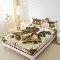 thumbnail image 4 of Manfei Vintage Gold Bell Full Size Sheets, Western Christmas Festival Bed Sheets, Teens Kids Child Sheet Sets, Lightweight Room Decor, 4-Piece, 4 of 7