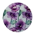 thumbnail image 4 of HAOXIT Watercolor Flower Decor Tablecloth, Family Plants with Blooms a Romantic Floral Decor of Art, Round Table Cover for Dining Room Kitchen 42-46, 4 of 8