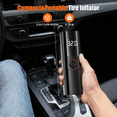 thumbnail image 7 of AOMBOO Tire Inflator Portable Air Compressor, Cordless 150PSI Car Air Pump with Digital Dual Screen, Small Car Tire Inflator with LED for Car, Bike, Ball, 7 of 7
