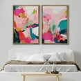 thumbnail image 2 of IDEA4WALL Framed Canvas Print Wall Art Colorful Abstract Vibrant Pink & Blue Drip Illustrations Multicolor Digital Art Decor Modern Contemporary for Living Room, Bedroom, Office - 24"x36"x2 Natural, 2 of 5