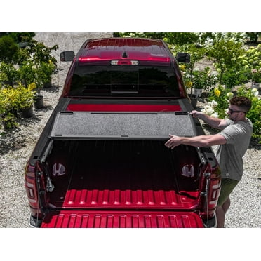 A.R.E. by RealTruck Fusion Painted Hard Fold Truck Bed Tonneau Cover | AR32006L-PW7 | Compatible with 2009 - 2018 Dodge Ram w/o RamBox 5' 7" Bed (67") Paint Code: PW7/GW7 Bright White