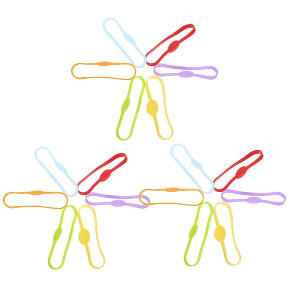 PAMINGONO Bottle Bands Silicone Assorted Color For Hosts Banquet Gathering 18Pcs