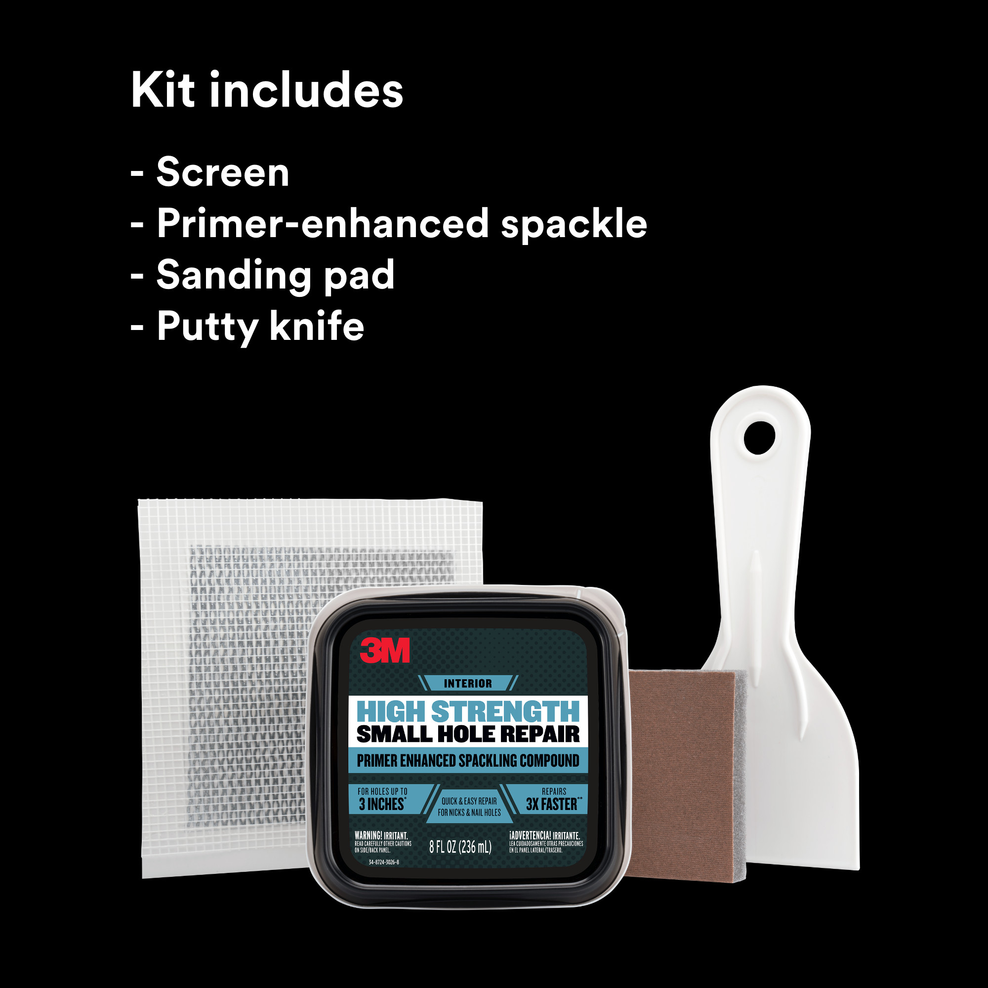 3M High Strength Small Hole Repair Kit, 8 oz. photo 4