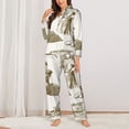 thumbnail image 2 of Wukai Olive Picking Print Women's Pajama Set,PJ Set,Lounge Sets For Women Soft Long Sleeve Sleepwear Comfort and Style-Large, 2 of 7