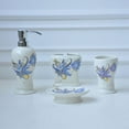 thumbnail image 4 of Heavenly Designs Watson Bathroom Accessories - Blue and Gold Ceramic Bathroom Set - Any Age, 4 of 9