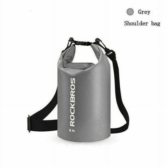 ROCKBROS 40 Dry Bag Backpack Waterproof Beach Bag with Carrying Straps Fishing Swimming Camping Gray