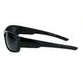thumbnail image 3 of Classic 90s All Black Sport Warparound Biker Gangster Sunglasses Shiny Black, 3 of 4