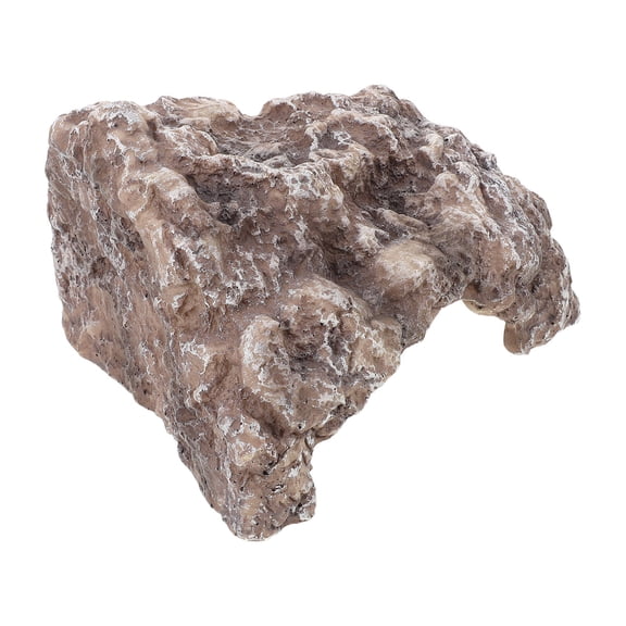 ELAYARD Light Brown Resin Reptile Hideout Cave for Bearded Dragons, Leopard Geckos, Turtles, and Small Pet Habitats